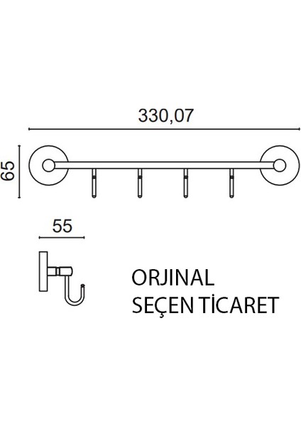 Paslanmaz Çelik Karaca Mat 4'lü Askılık Set Askılık fiyatları