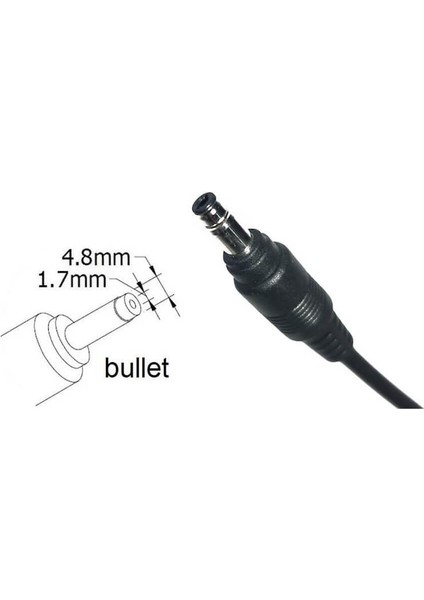 Hp Bullet Ezik Uç Kademeli Uç Notebook Adaptör Şarj Aleti Tamir Kablosu - 4.8*1.7mm Dc Kablo