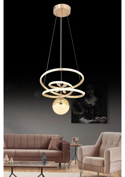 Istanbul Avize Keaos Gold 3 Renk Kumandalı Ledli Kristal Taşlı Lüx Avize fiyatları