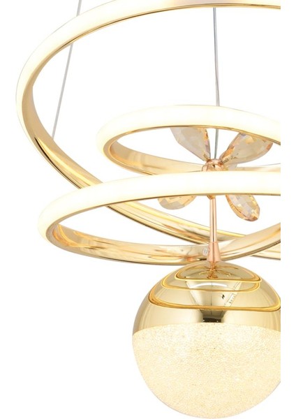 Istanbul Avize Keaos Gold 3 Renk Kumandalı Ledli Kristal Taşlı Lüx Avize fırsatları