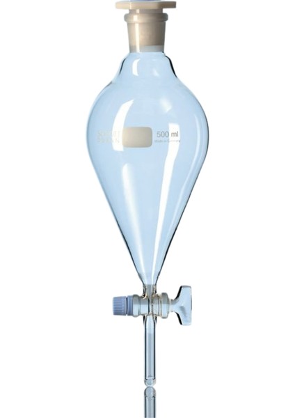 Ayırma Hunisi (Armudi Tip, Cam Musluklu) - 50 ml