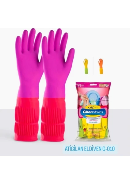 Gilan Gloves Uzun Konçlu Bulaşık ve Temizlik Eldiveni Renkli