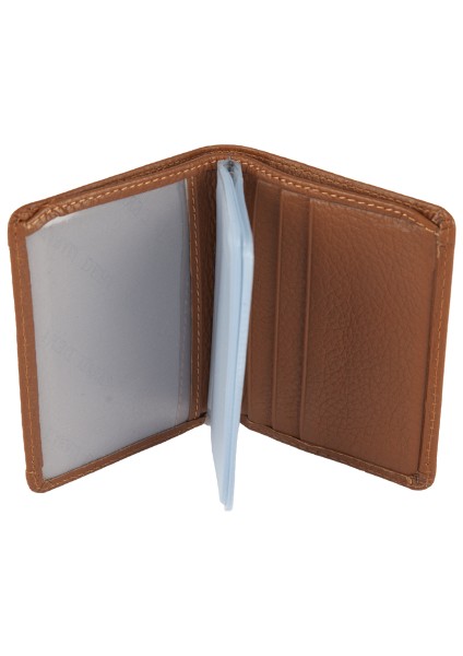 Deri Erkek Kartlık Taba K521-03