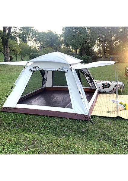 Tam Otamatik Tenteli 4 Kişilik Kamp Çadırı Portatif Anti-Uv Yağmur Geçirmez Kolay Ölçü 215X215X145CM