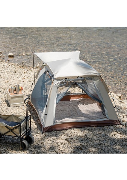 Tam Otamatik Tenteli 4 Kişilik Kamp Çadırı Portatif Anti-Uv Yağmur Geçirmez Kolay Ölçü 215X215X145CM