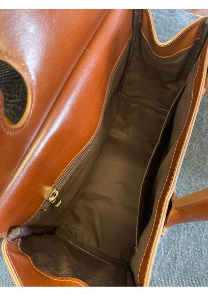 SL-2106 Özel Tasarım Hakiki Deri Kanvas Karışımı Şık Omuz Çantası 30CM×25CM Sanat Leather fırsatları
