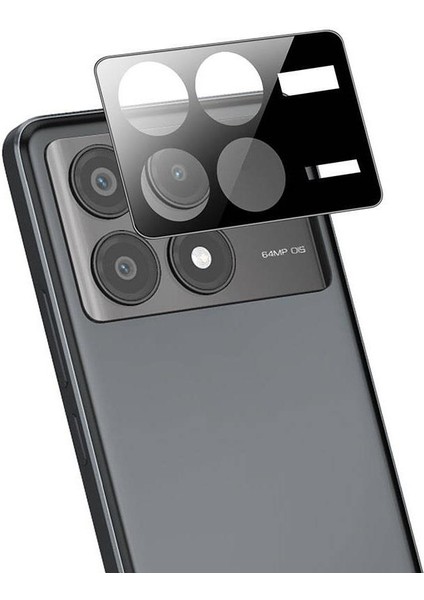 Xiaomi Poco X6 Pro Uyumlu Temperli 3D Cam Kamera Lens Koruyucu