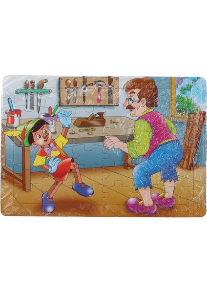 36 Parça Çocuk Puzzle ve Boyama Masal Kahramanları Serisi 8' Li Set