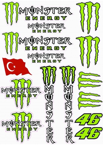 Monster Energy Sticker A4 Boy