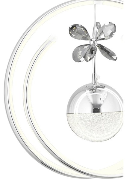 Istanbul Avize Alex Gümüş 3 Renk Ledli Kristal Taşlı Lüx Avize modelleri