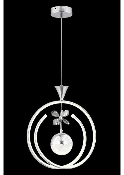 Istanbul Avize Alex Gümüş 3 Renk Ledli Kristal Taşlı Lüx Avize indirimleri