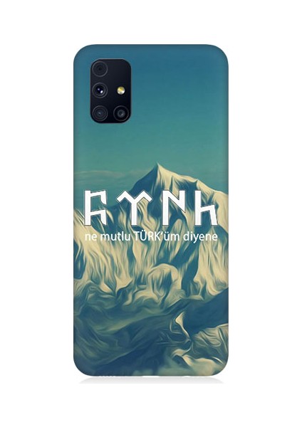 Samsung Galaxy M31S Uyumlu Ne Mutlu Türküm Diyene Desenli Silikon Kılıf