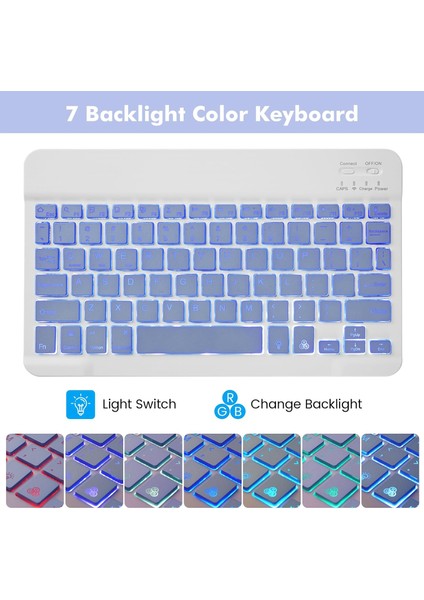 Samsung Galaxy Tab S9 Rgb LED Işıklı Türkçe Karakterli Bluetooth Özellikli Kalemlikli Klavyeli Kılıf Sm - X710 indirimleri