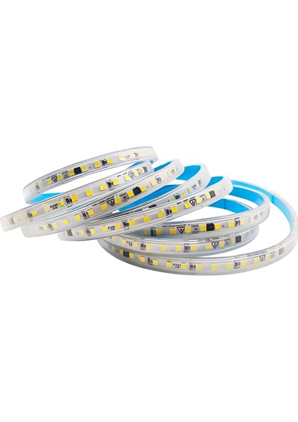 Şerit LED 220 Volt Trafosuz Yapışkanlı Dış Mekan Beyaz Işık Fiş + 1 Metre CT-4475