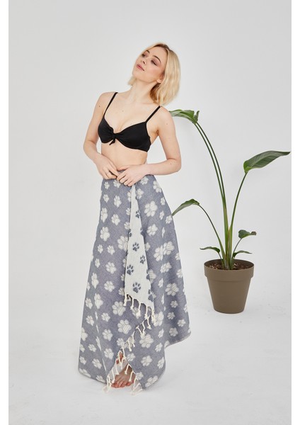Hediyelik Pamuklu Pati Desenli Peştamal, Havlu, Hamam, Banyo, Plaj, Kadın, Erkek, Unisex modelleri
