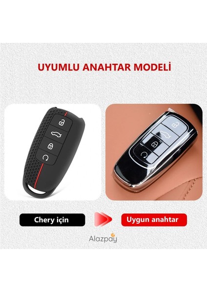 Chery Tiggo 8 Pro & Omoda 5 & Tiggo 7 Avantgarde Silikon Anahtar Kılıfı (1 Adet)