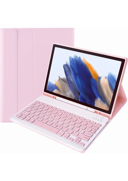 Samsung Galaxy Tab A9 Plus Rgb LED Işıklı Türkçe Karakterli Bluetooth Özellikli Kalemlikli Klavyeli Kılıf Sm - X210 - 16