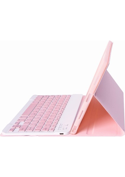 Samsung Galaxy Tab A9 Plus Rgb LED Işıklı Türkçe Karakterli Bluetooth Özellikli Kalemlikli Klavyeli Kılıf Sm - X210 - 16