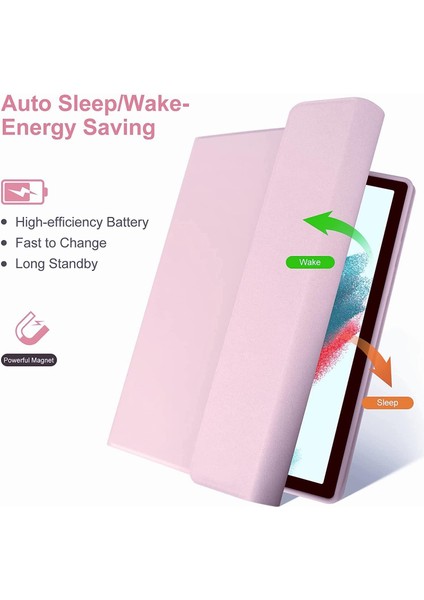 Samsung Galaxy Tab A9 Plus Rgb LED Işıklı Türkçe Karakterli Bluetooth Özellikli Kalemlikli Klavyeli Kılıf Sm - X210 - 16