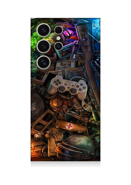 Samsung Galaxy S24 Ultra Uyumlu Oyuncu Gamer Desenli Silikon Kılıf