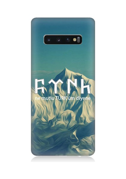 Samsung Galaxy S10 Uyumlu Ne Mutlu Türküm Diyene Desenli Silikon Kılıf