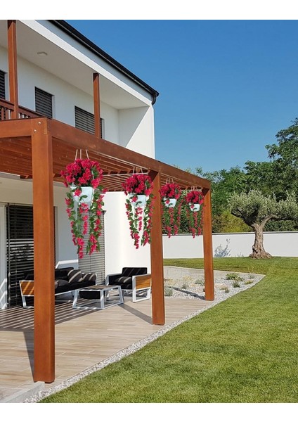 Yapay Çiçek Sarkan Menekşe Fuşya Begonvil Sarkaç Askılı Saksıda Balkon Çiçeği Çiçek Sepeti