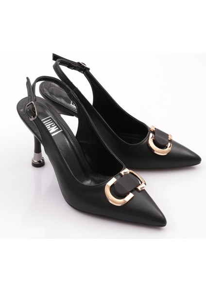 507 Kadin Metal Aksesuarli Topuklu Ayakkabi fiyatları