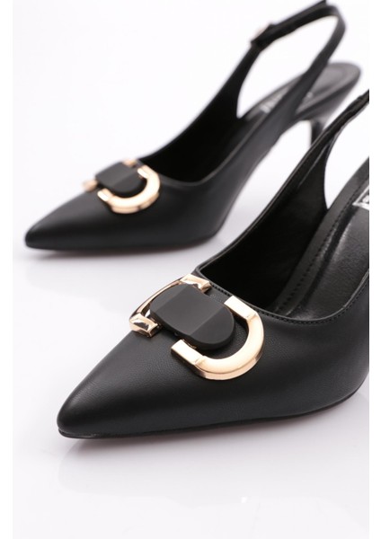 507 Kadin Metal Aksesuarli Topuklu Ayakkabi fırsatları