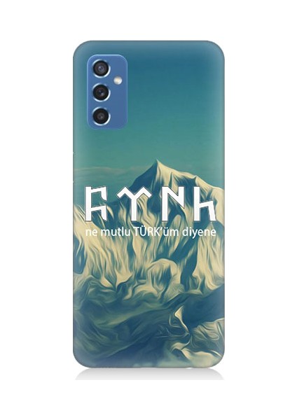 Samsung Galaxy M52 Uyumlu Ne Mutlu Türküm Diyene Desenli Silikon Kılıf