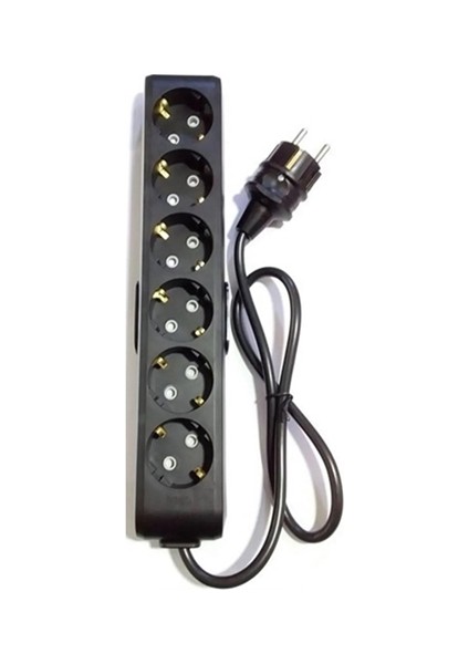 Multi-Let Siyah 6'lı 6 Metre Topraklı Çocuk Korumalı Kablolu Grup Priz (3x2.5 Ttr Tam Bakır Kalın Kablolu) fiyatları