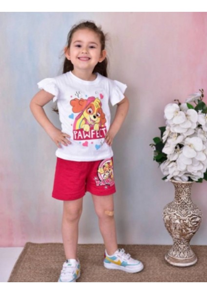 Paw Patrol Pembe Şortlu Takım