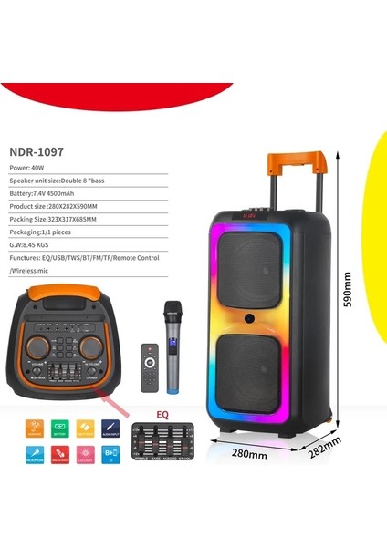 Tekno Prime NDR-1097 Bluetooth Hoparlör