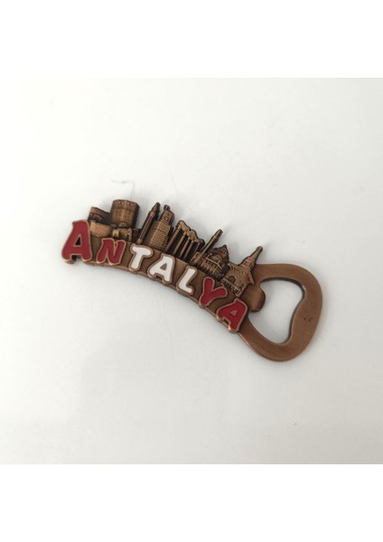 Antalya Görselli Metal Açacak Mıknatıslı Magnet Buzdolabı Süsü Şişe Açacağı Bakır Renk fiyatları