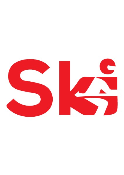 Ski Kayakçı Kırmızı 17X10 cm