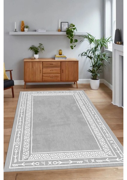 Dijital Baskılı Kaymaz Taban Yıkanabilir Iskandinav Yolluk Salon Halısı, N-Iskandinav-30-Gri, fiyatları