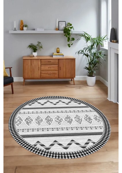Dijital Baskılı Kaymaz Yıkanabilir Iskandinav Yuvarlak Salon Halısı, N-Y-Iskandinav-27-Gri, fiyatları