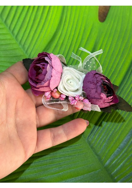 16X4 cm 3 Lü Güllü Broş Yaka Iğnesi Giyim Aksesuarı