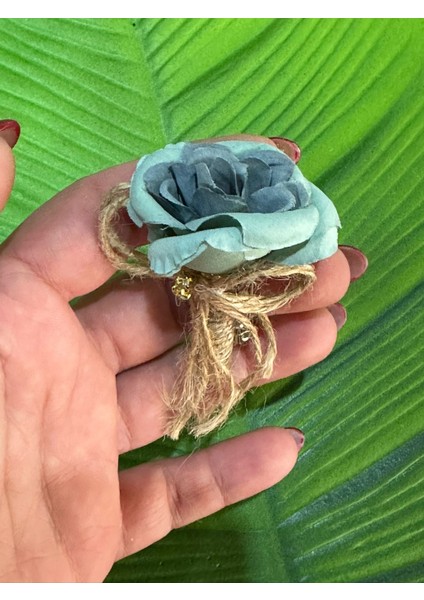 Boy7 cm Iğneli Damat Yaka Çiçeği Broş Giyim Aksesuarı