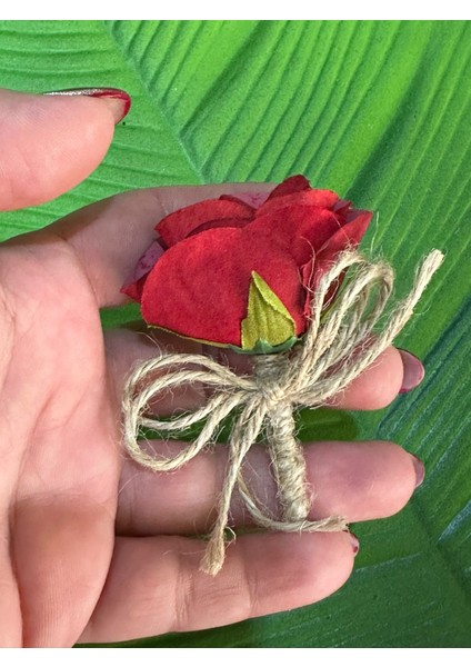 Boy7 cm Iğneli Damat Yaka Çiçeği Broş Giyim Aksesuarı