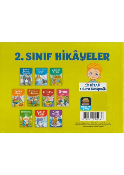 2. Sınıf Hikayeler Okuma Seti 10 Kitap - Soru Kitapçığı 2’li Set