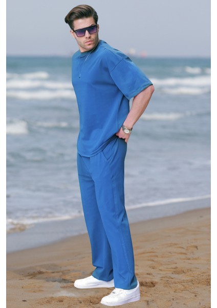 Erkek Kısa Kollu Bol Kesim Pijama Takımı fiyatları