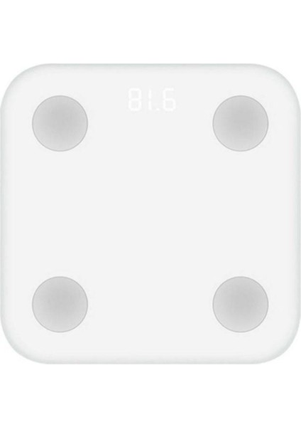 Beyaz Mi Smart Scale 2 Yağ Ölçer Akıllı Bluetooth Tartı Baskül Cam