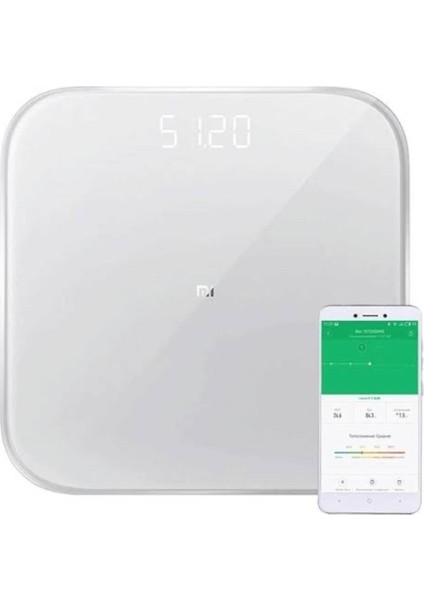 Beyaz Beyaz Mi Smart Scale 2 Akıllı Bluetooth Tartı Cam Cam