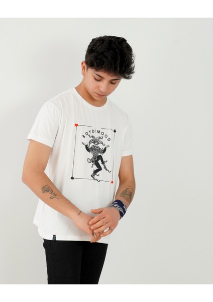 Palyaço Boydi̇Mood Baskili Oversi̇Ze Beyaz Ti̇Şört fiyatları