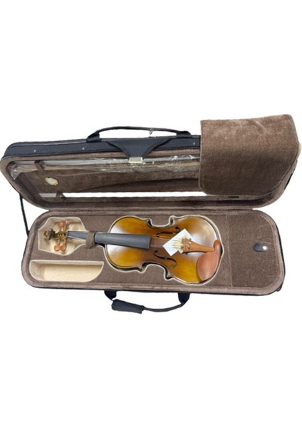 Gül Aksamlı Mat Kelebek Ağacı El Yapımı Ahşap Keman