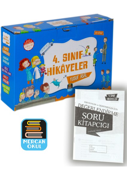 4. Sınıf Hikayeler Okuma Seti 10 Kitap - Soru Kitapçığı 2’li Set - Yusuf Asal