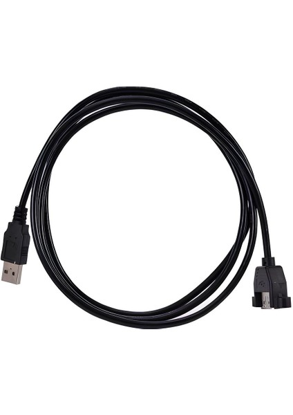 Erkek Dişi Panel Tipi Kablosu Siyah USB 2.0 Tip A 2m