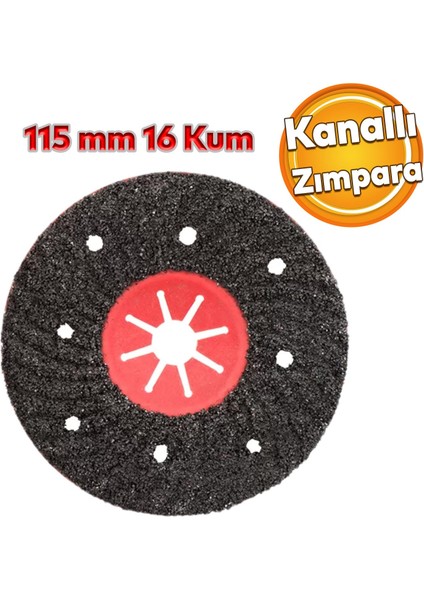 Kanallı Zımpara Fox Ron 115 mm Taşlama Zımparalama Aşındırma