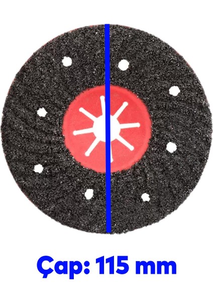 Kanallı Zımpara Fox Ron 115 mm Taşlama Zımparalama Aşındırma