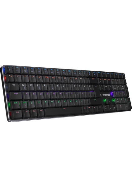 Granıte Pro Siyah/gri Low Profile Red Swıtch Q Rainbow Mekanik Gaming Oyuncu Klavye